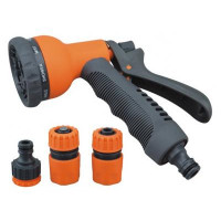 Set pistol pentru udat 8 functii + conectori furtun (plastic)