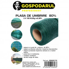 Plasa de umbrire ,2x100 M,80g/m2,80%